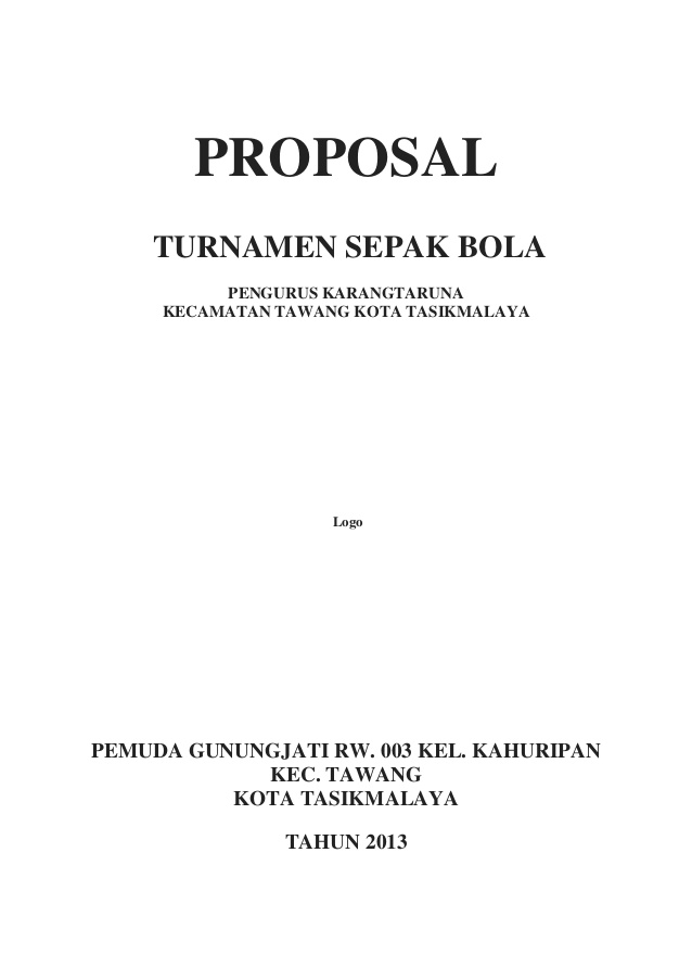 Proposal turnamen futsal pdf